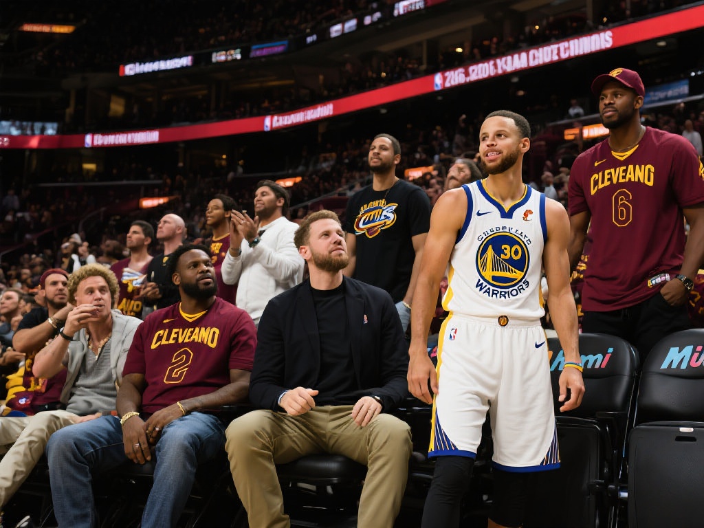 球星助阵！库里笑容满面，亲临现场支持迈阿密国际比赛