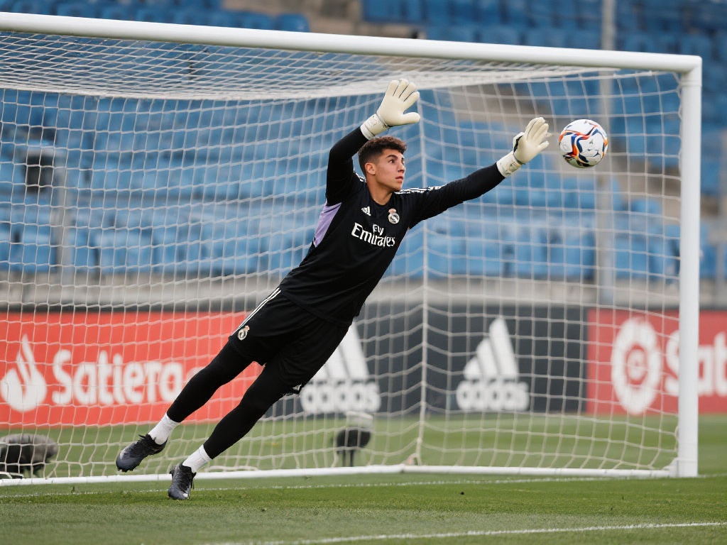 皇马门将危机：库尔图瓦与卢宁伤缺，2米青训新星冈萨雷斯或战瓦伦
