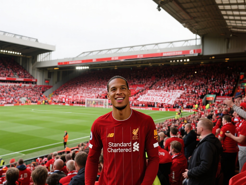 范戴克鼓励球迷:尽情欢庆,打造安菲尔德为全球最欢乐的球场 提到安菲尔德,人们脑海中浮现的不仅是那片